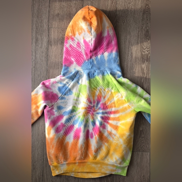 NSF Skittles Tie Dye Lisse Hoodie Women M Made In USA with Drawstrings - Picture 2 of 10